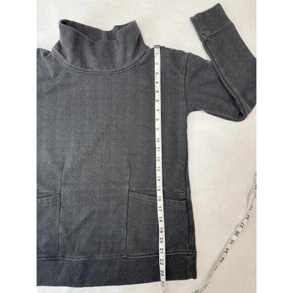 Columbia Lodge Funnel Pullover Sweatshirt Gray Black Ski Snow Herringbone Small - Picture 7 of 8